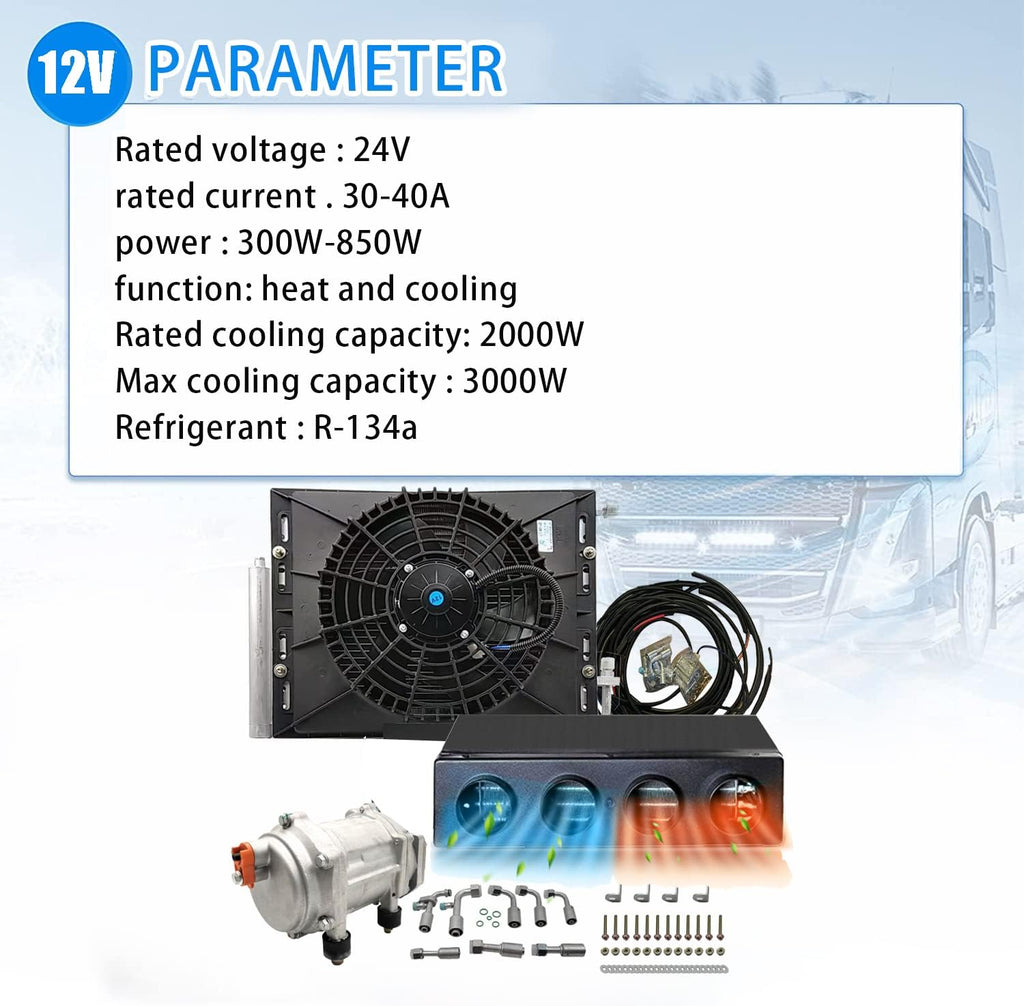 12V DC Under Dash Car Air Conditioner K271