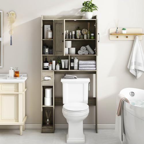 Over The Toilet Storage Cabinet with Sliding Doors W90868
