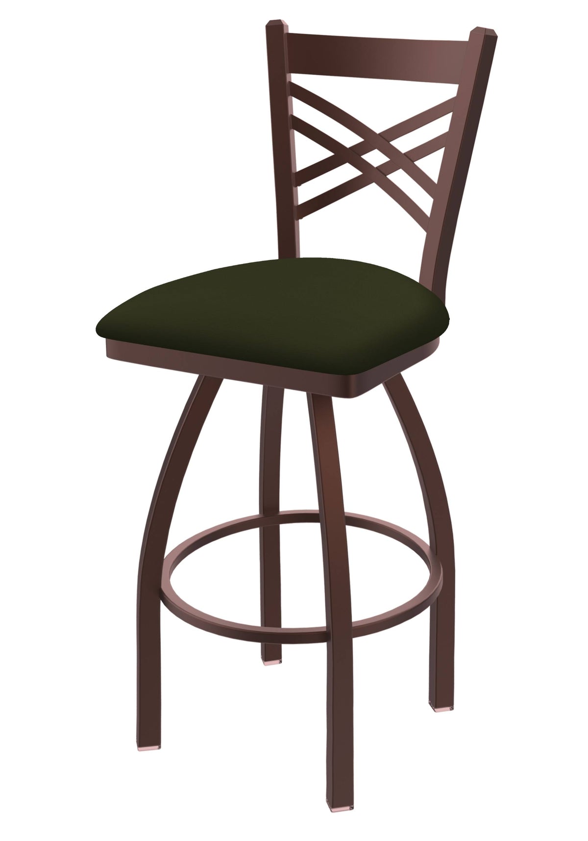 Swivel Counter Stool with Bronze Finish and Canter Pine Seat L5830