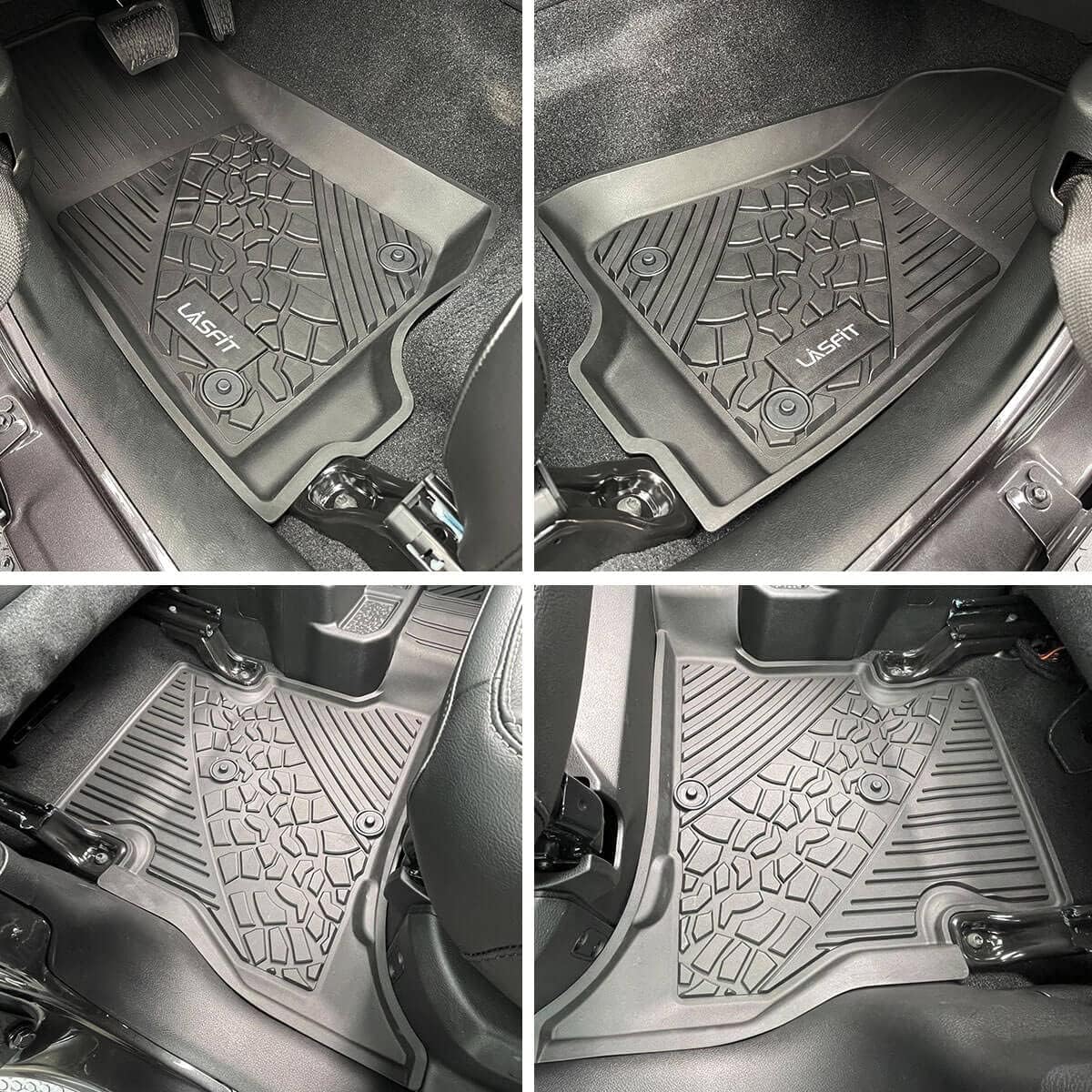 Black TPE Car Floor Liners Front & Rear Rows W483628