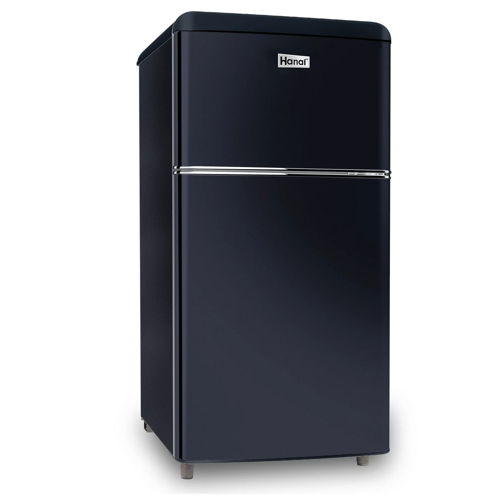 3.5 Cu Feet Two Door Mini Fridge with Freezer, Black Z13604