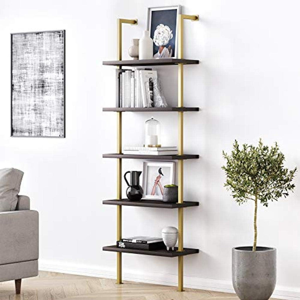 5-Shelf Oak Wood Modern Bookcase B999