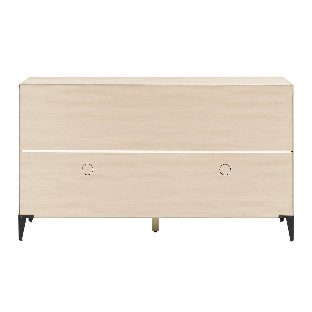 58-Inch 2-Drawer Fluted Glass Door Sideboard U879660