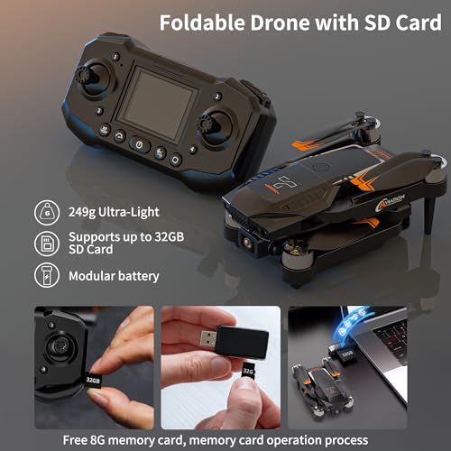 1080P HD Drone with Camera and LCD Screen Controller T716678