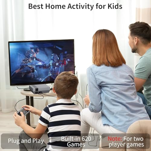 Retro Game Console with 620 Games and 2 Controllers W78738
