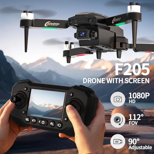 1080P HD Drone with Camera and LCD Screen Controller T716678