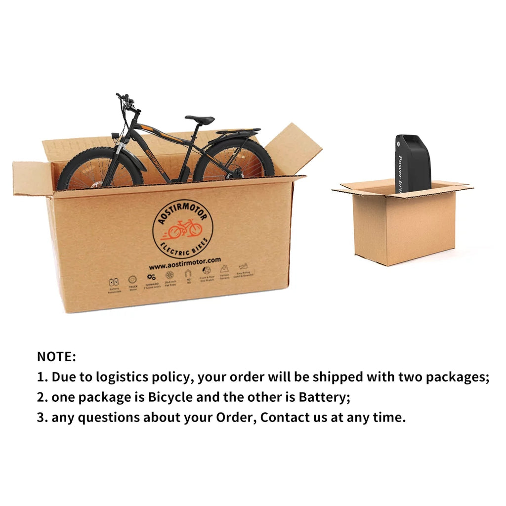 26" 750W Electric Bike Fat Tire 48V 13AH Removable Lithium Battery with Detachable Rear Rack (Black) I198987