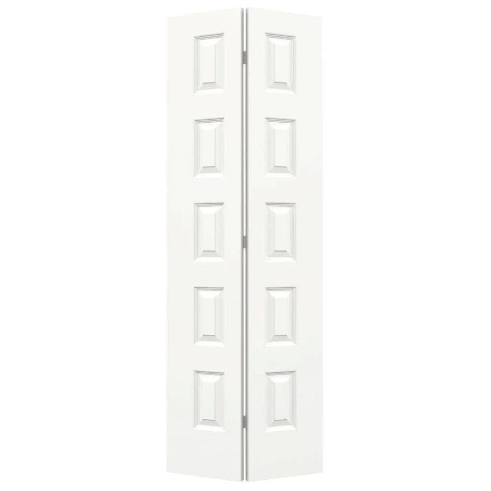 32 in. x 80 in. White Composite MDF Bi-Fold Door D8024