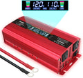 1500W Power Inverter 12V to 110V AC with LCD Display & Dual AC Outlets W7853