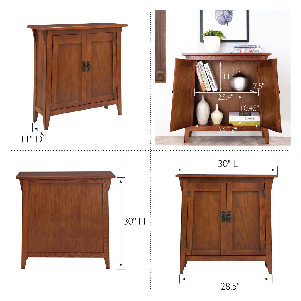 Solid Wood Hall Stand, Rich Russet Finish K59959