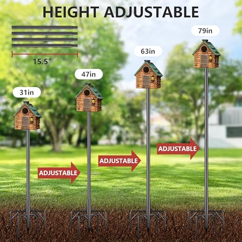 79 Inch Heavy Duty Bird Feeder Pole Kit with 5 Base Prongs D32511