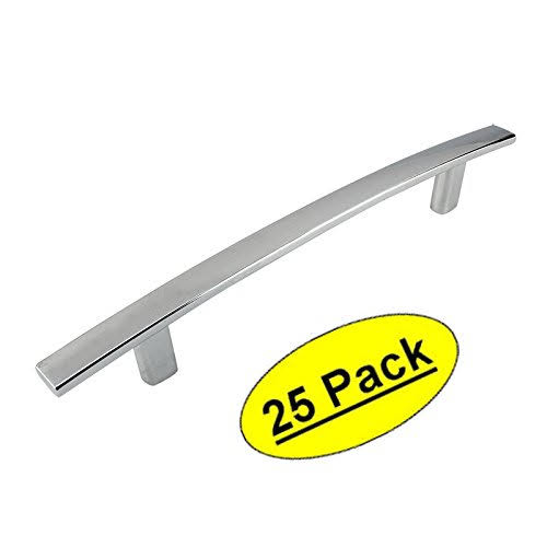 Polished Chrome Cabinet Hardware Handle Pull 5 inch Hole Centers 25 Pack Z701