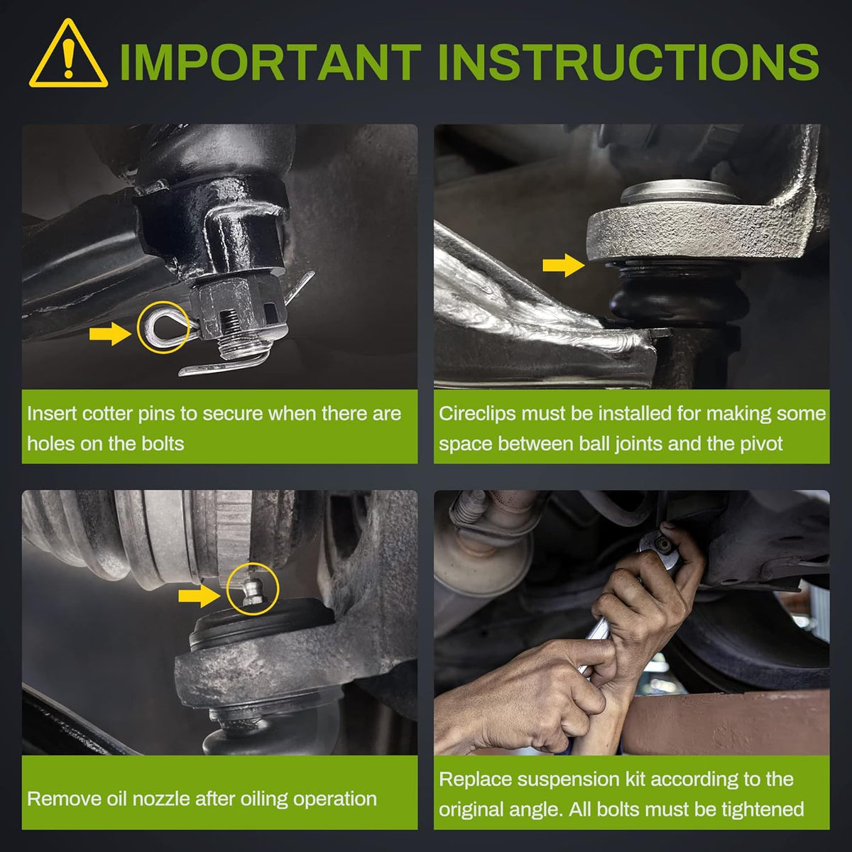 Front Upper Control Arm Kit Pack of 2 H11055