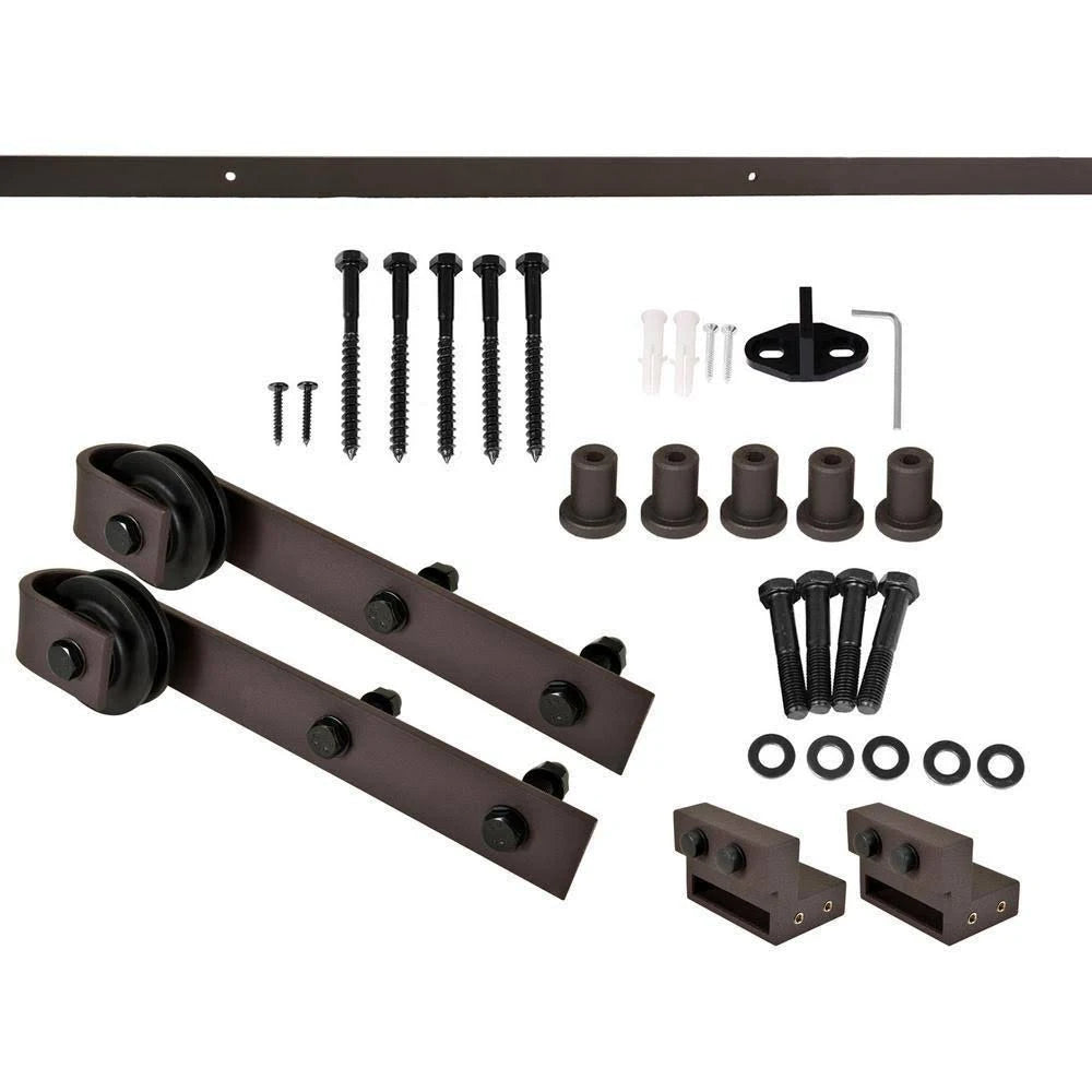 Paneled Wood Barn Door with Installation Hardware Kit - 36 x 84 H837014