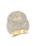 10kt Yellow Gold Mens Diamond Circle Ring R9711