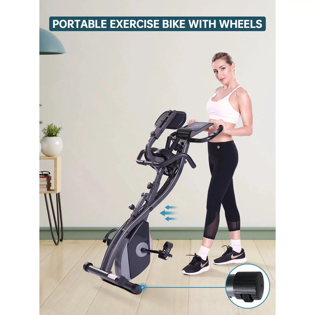 Folding Magnetic Stationary Exercise Bike T8683