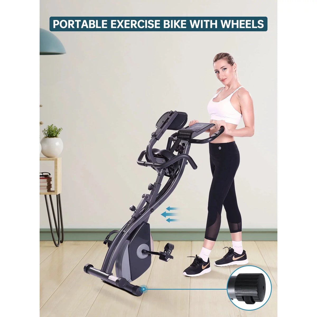 Folding Magnetic Stationary Exercise Bike T8683