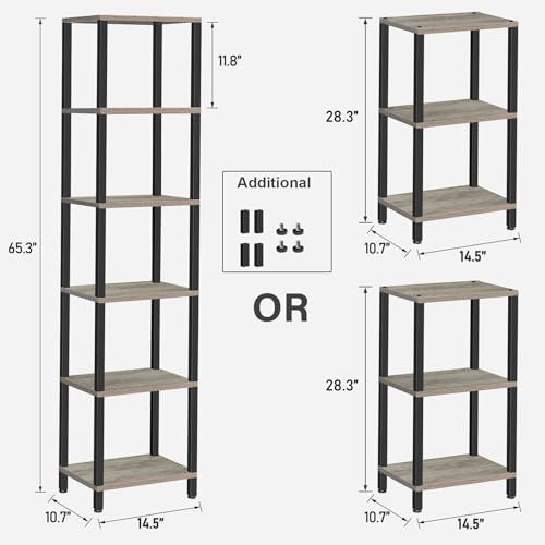 6-Tier Narrow Stackable Bookshelf A417