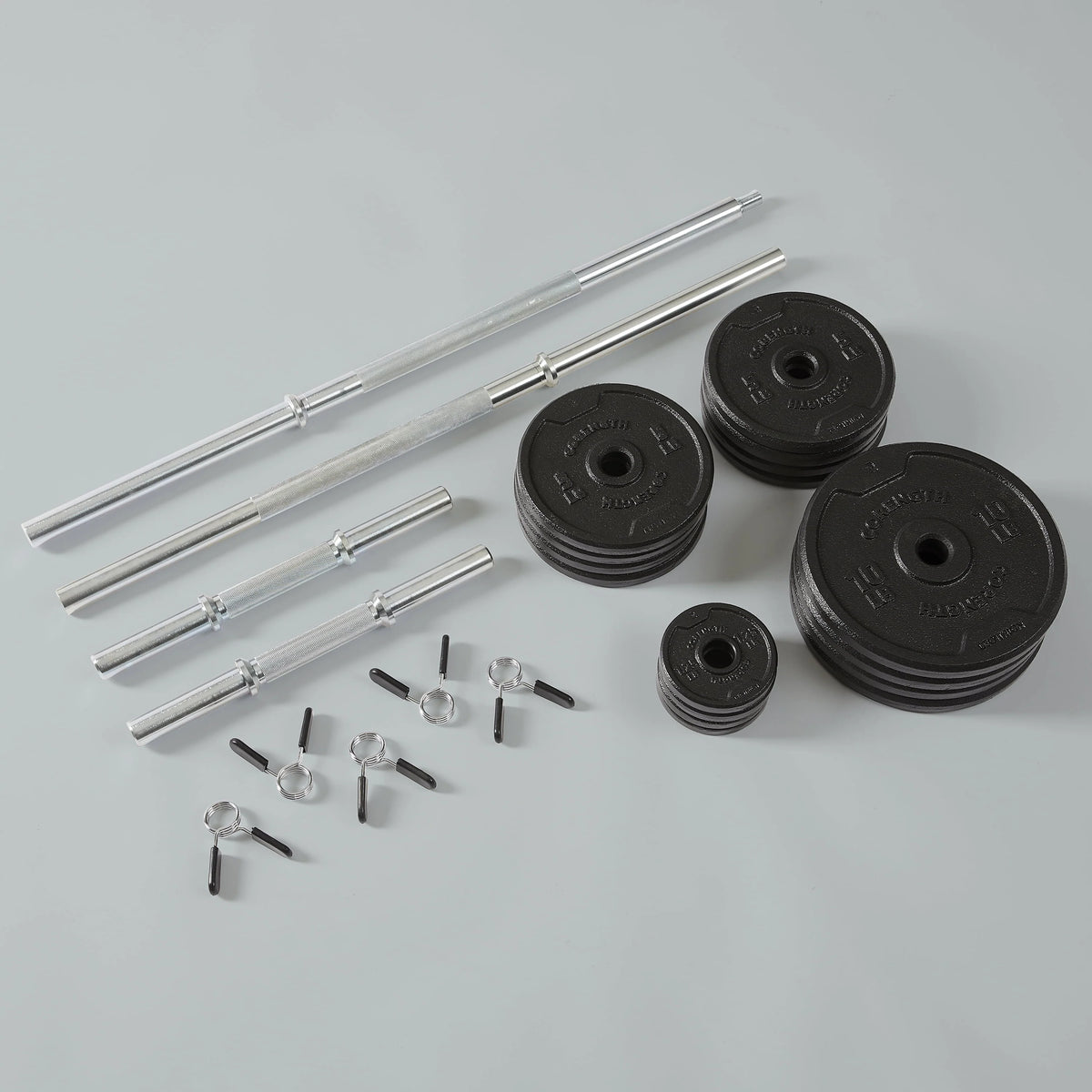 110lb Adjustable Weight Set with Barbell and Dumbbells S9747