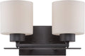 Aged Bronze Three Light Flush Fixture T8634