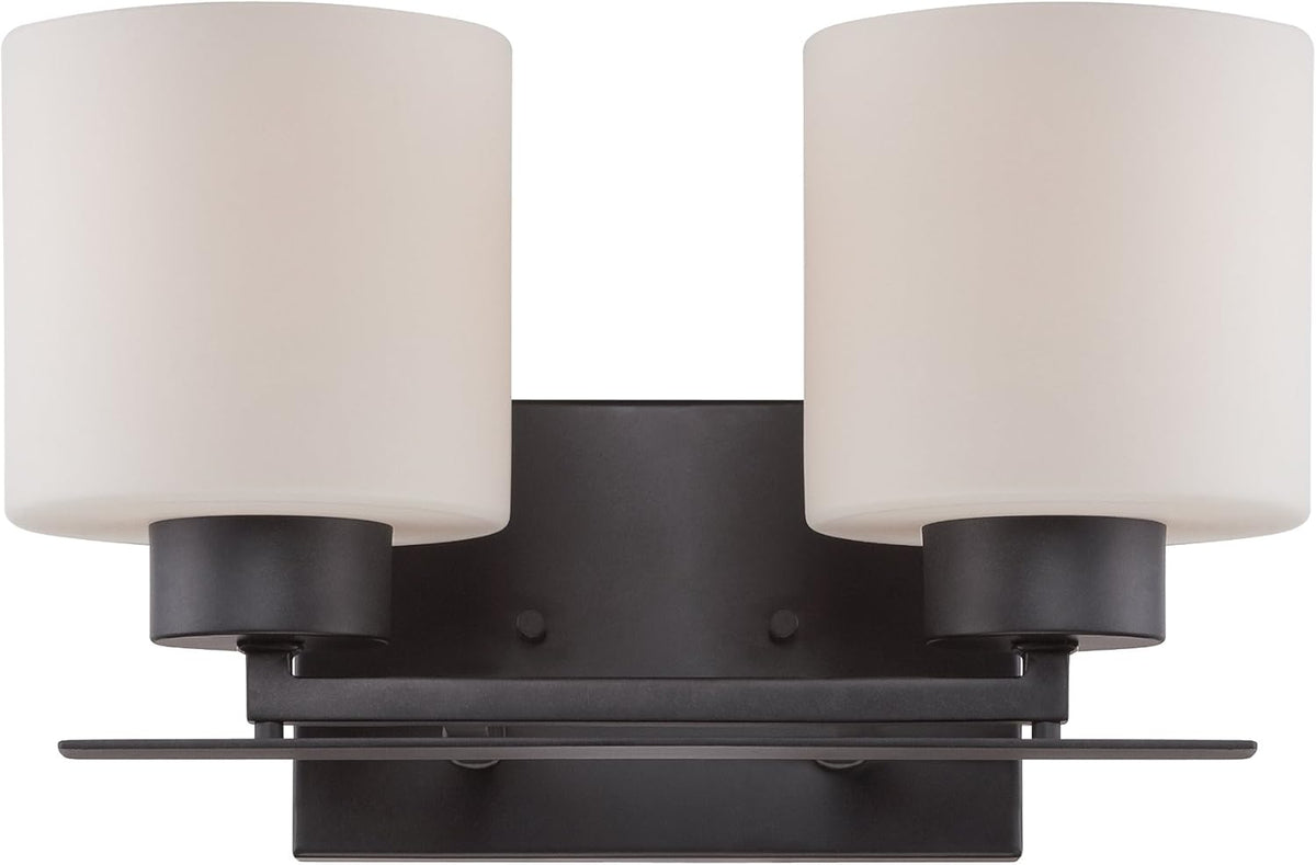 Aged Bronze Three Light Flush Fixture T8634