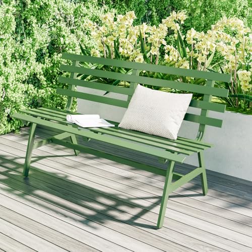 Blue Weatherproof Aluminum Outdoor Bench O371