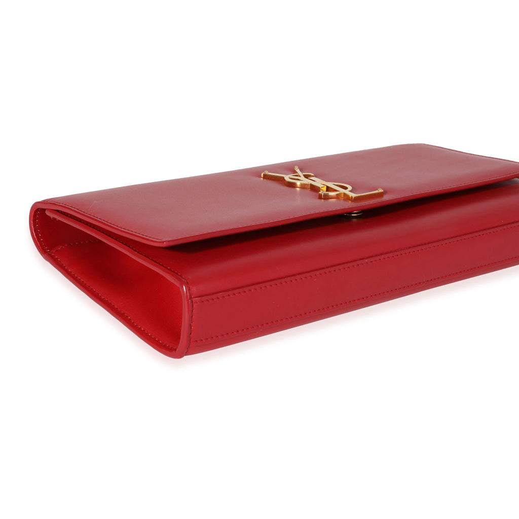 Red Smooth Calfskin Clutch R564