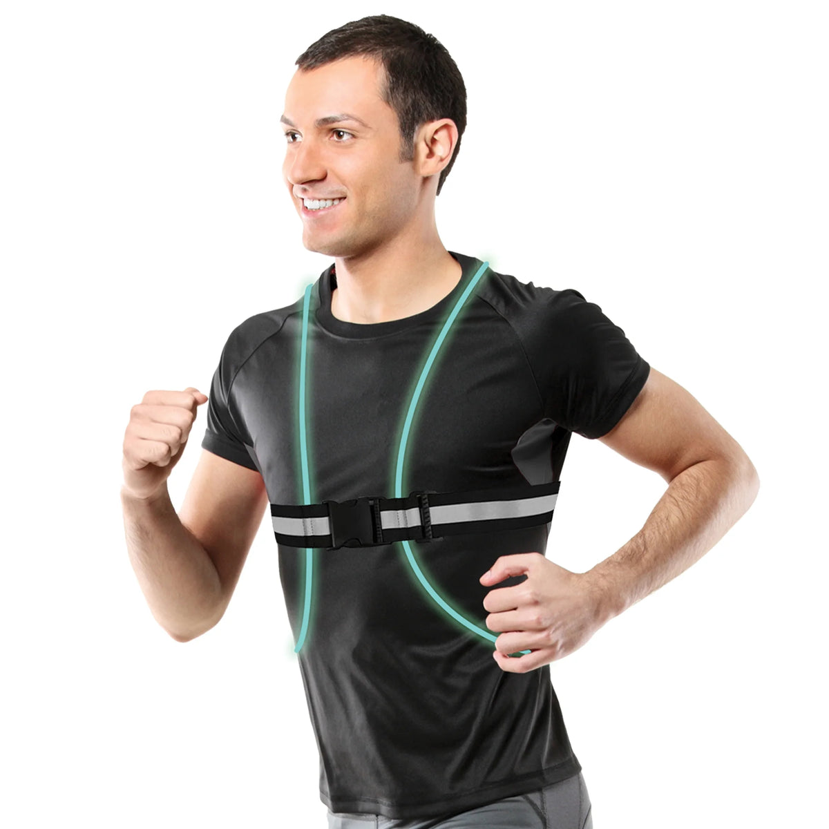 Neon Green LED Adjustable Safety Vest S18589