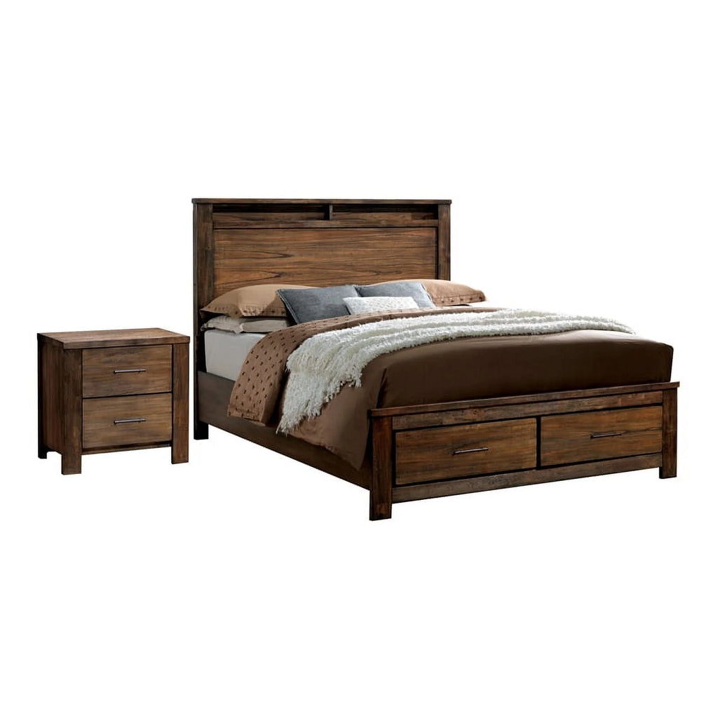 Antique Oak Solid Wood Bedroom Set Cal King N657116