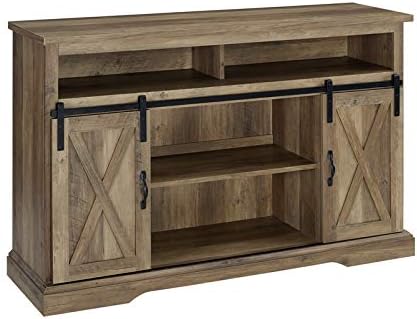 White Wood TV Stand Storage Cabinet E7860