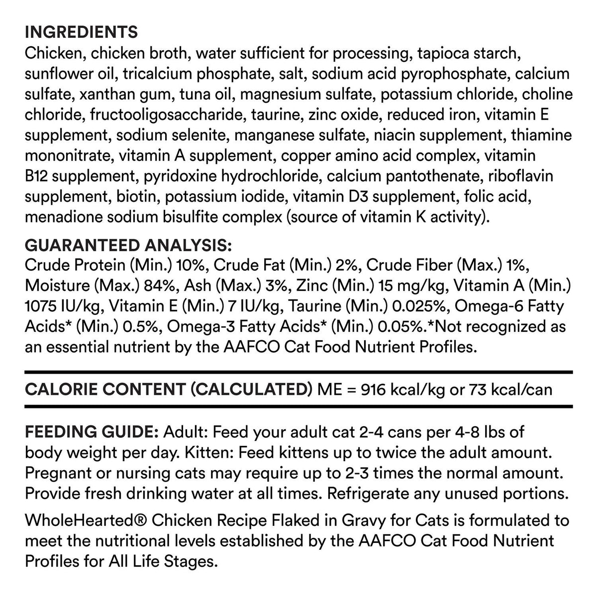 Chicken Recipe Flaked In Gravy Cat Food H92347