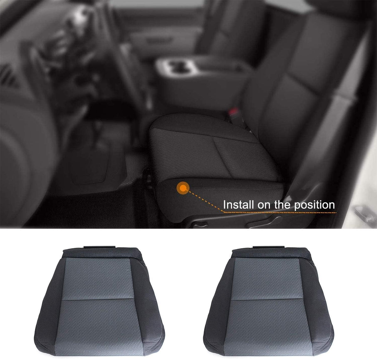 Front Left Driver's Bucket Seat Bottom Cover Pack of 2 B819