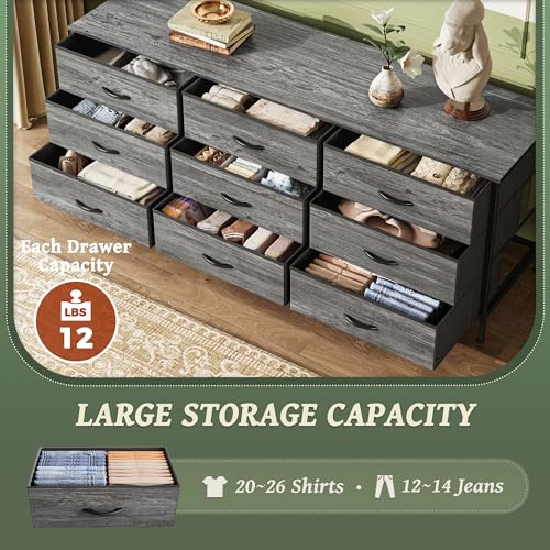 63 Inch 9 Drawer Dresser H578