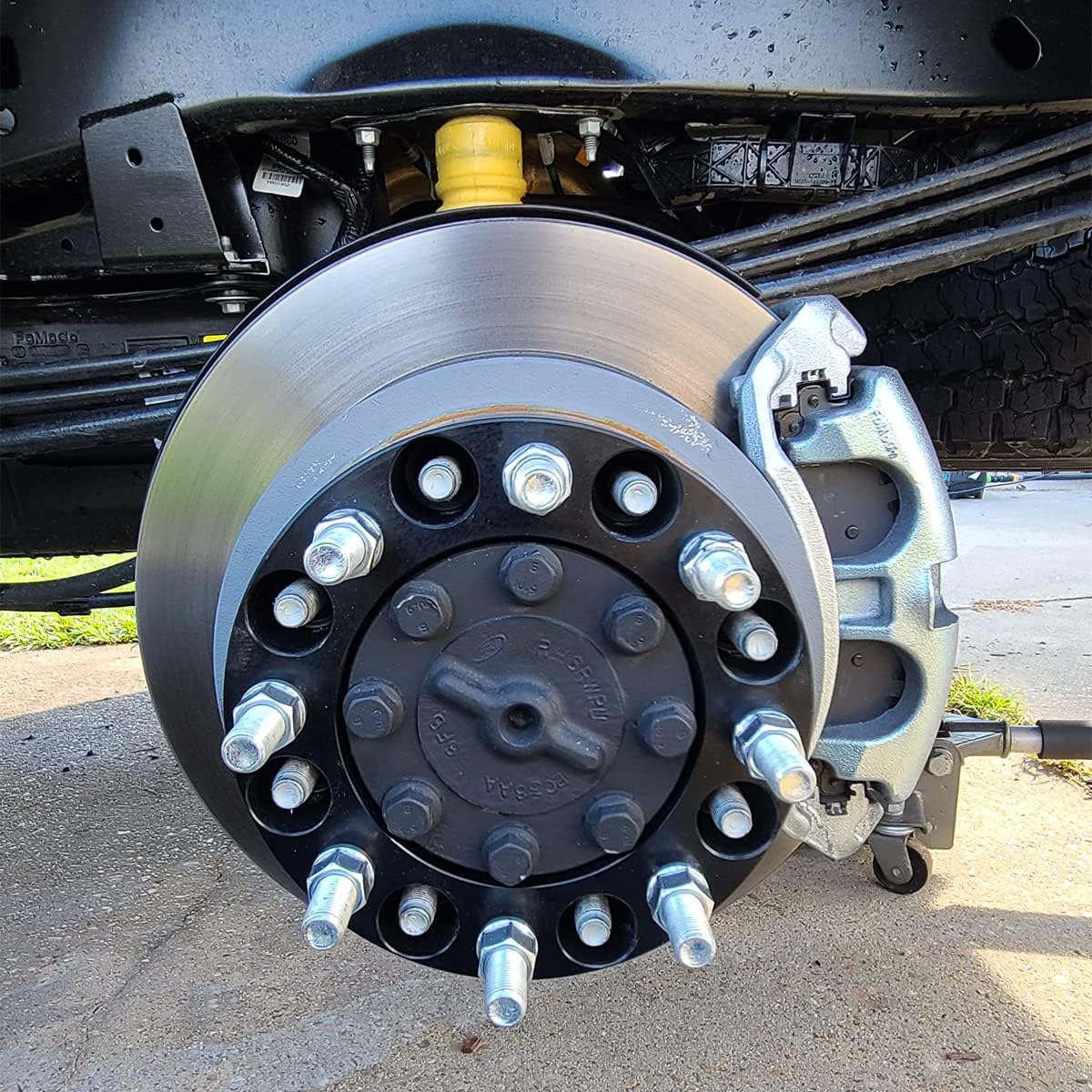 Black Forged 8x170 to 8x180 Wheel Adapters 1.5 Inch with 14x1.5 Studs Pack of 4 E362972
