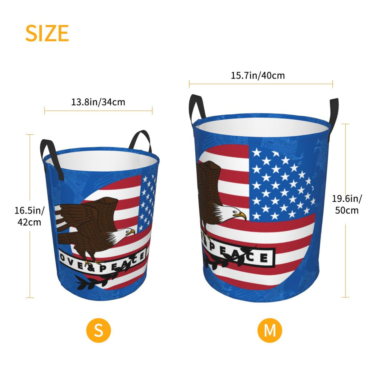 Blue Collapsible Laundry Basket D344