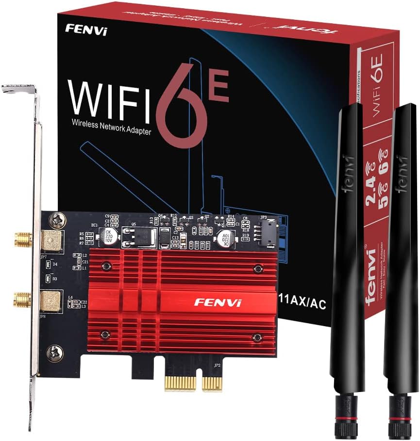 WiFi 6E AX210 PCI-E Wireless Network Adapter Tri-Band 5400Mbps Pack of 2 U5080