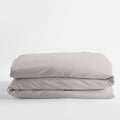 Solid Sterling Gray Cotton Sateen Twin Duvet Cover T841