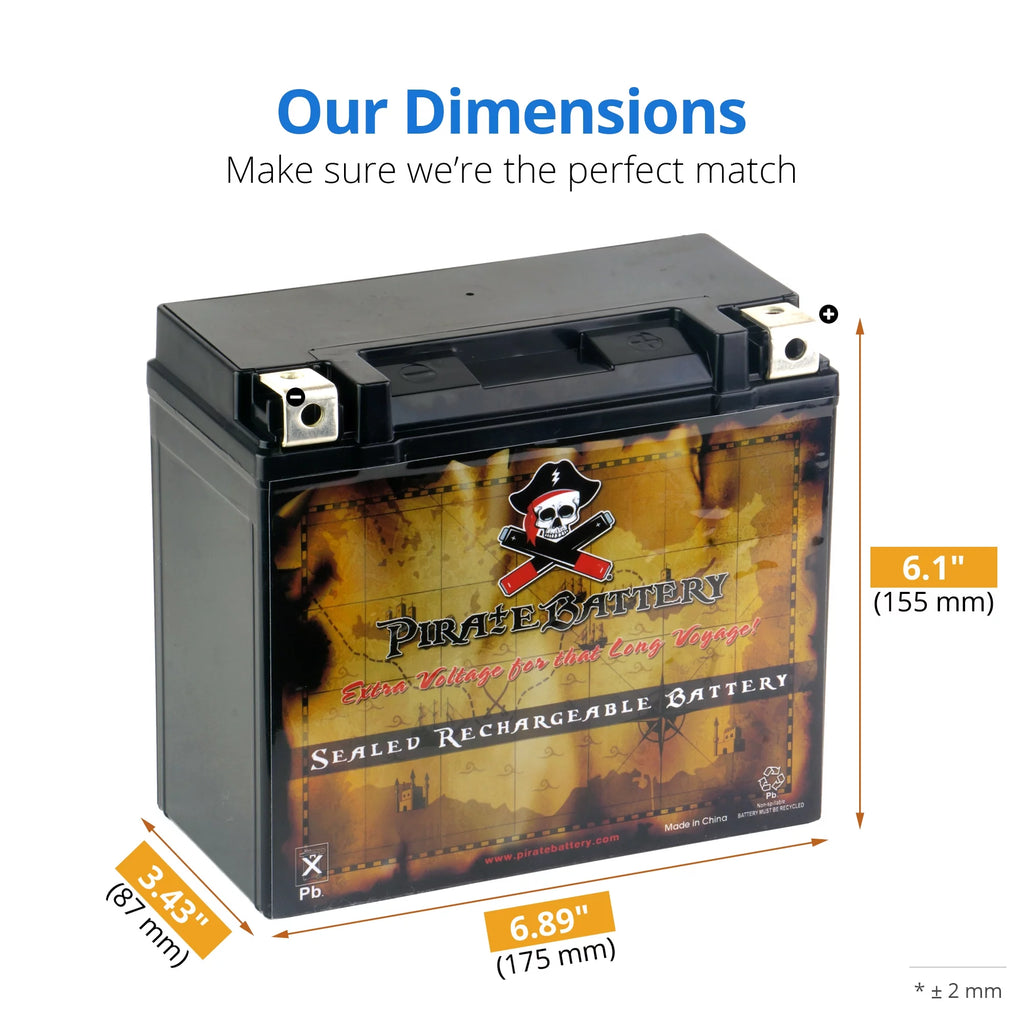 12 Volts 18 Ah 310 Cca Motorcycle Battery H478045
