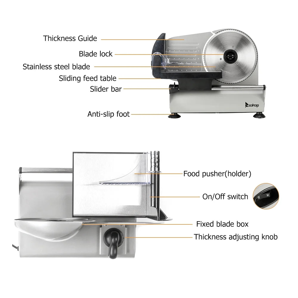 Semi-automatic Gear Cutter Vegetable Slicer, Electric Meat Slicer V878667