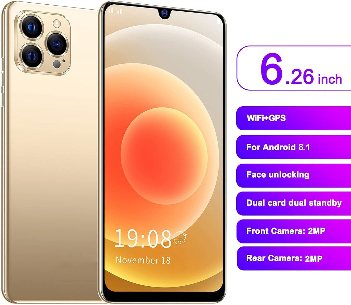 Gold Unlocked Android Smartphone L839676