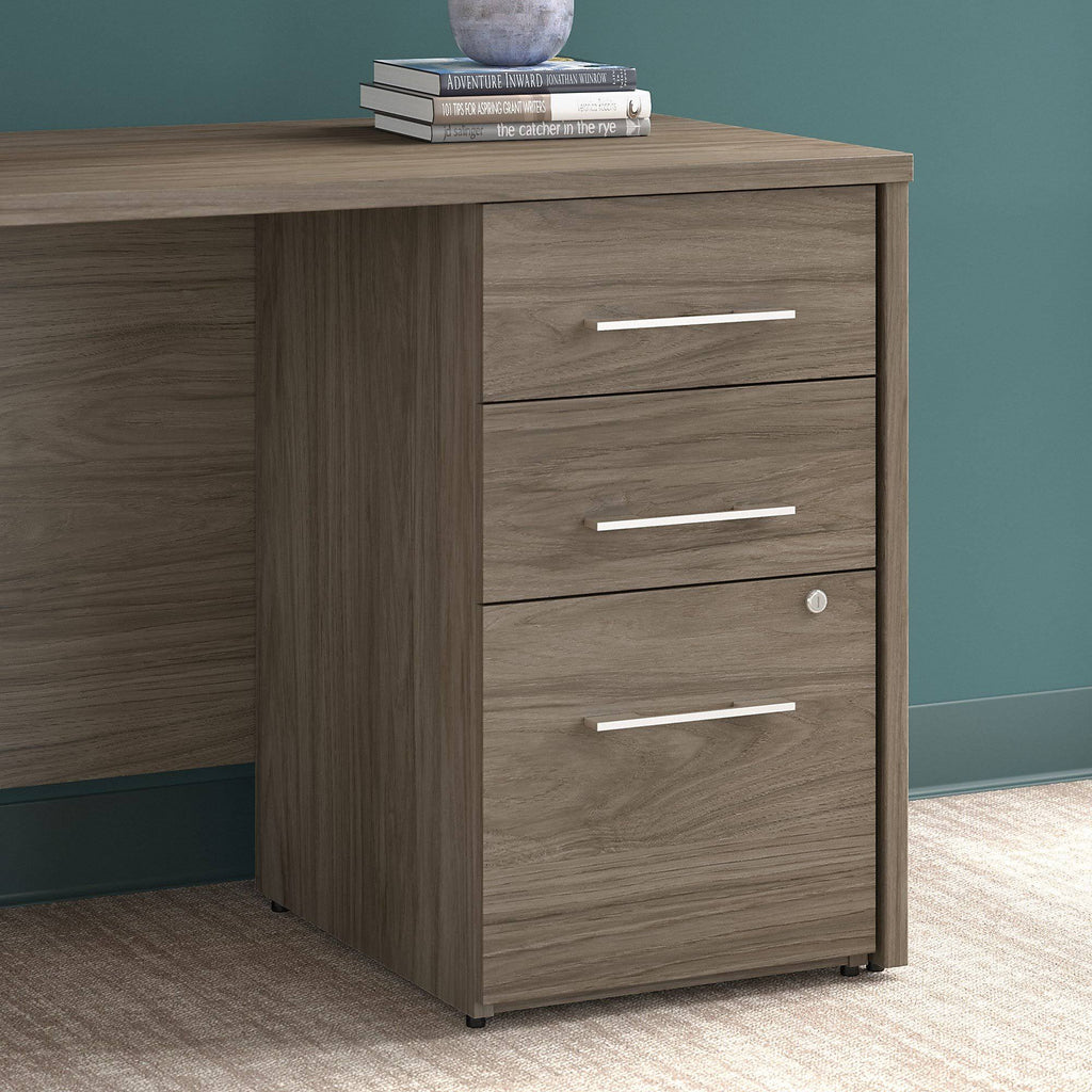 Modern Hickory 3-Drawer File Cabinet F36768