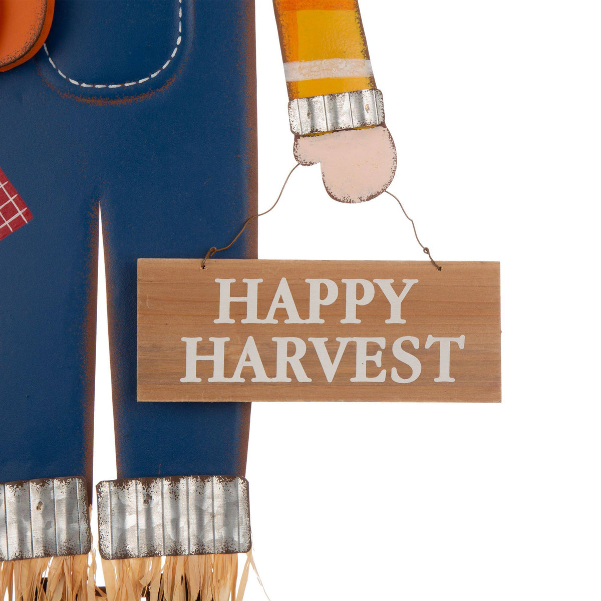 Orange and Blue Scarecrow Yard Stake Sign Decor Q87344