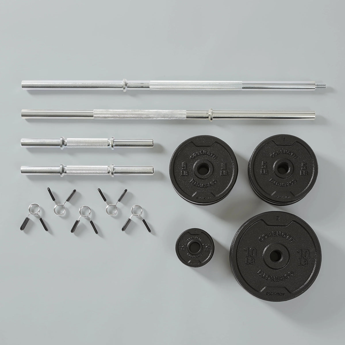 110lb Adjustable Weight Set with Barbell and Dumbbells S9747