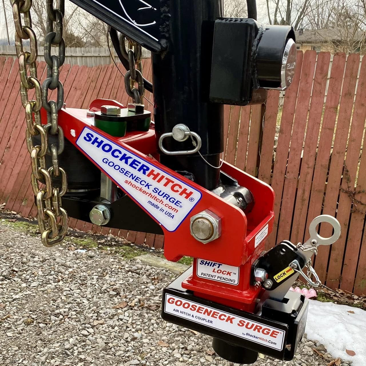 Gooseneck Air Hitch & Coupler, Round 4" Straight Pin 30K SL F146