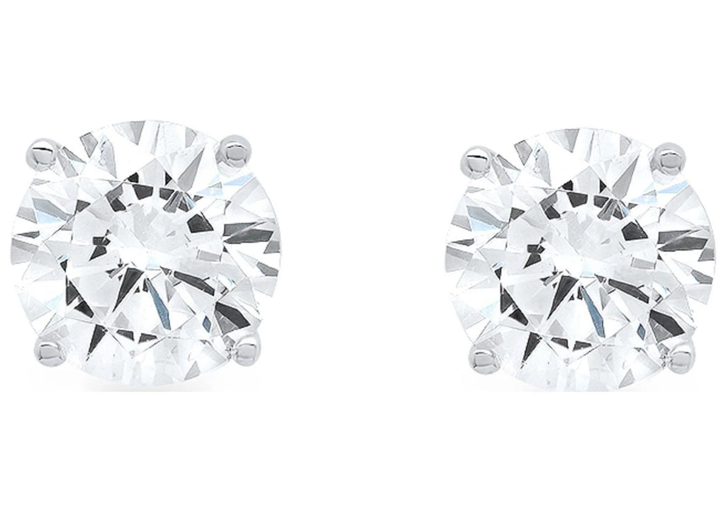 18K White Gold Diamond Stud Earrings N46839