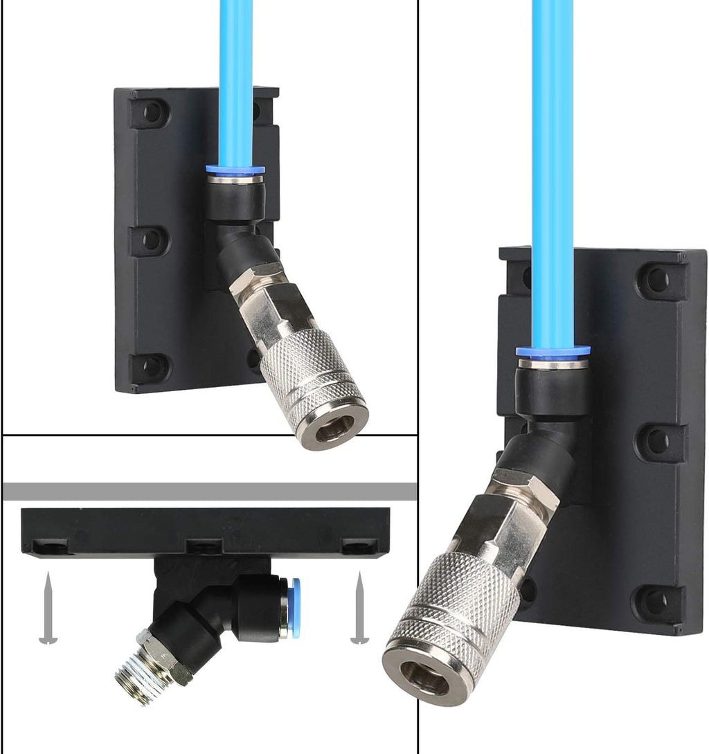 49PCS 3/8 Inch Nylon Compressed Air Pipe Kit with Cutter, Tees, Mounting Clips, Connectors G93822