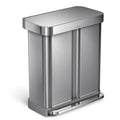 58 Liter Stainless Steel Dual Compartment Step Trash Can Y426