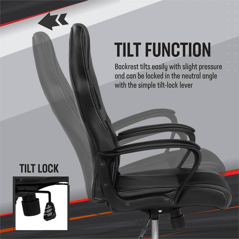 Black Metal 2-Piece Desk and Chair Set Z422531