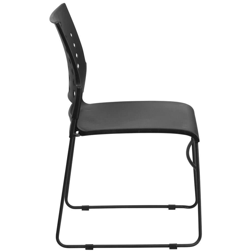 Black Sled Base Stack Chair with Air-Vent Back P319791
