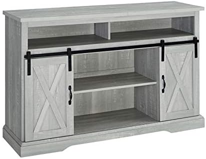 White Wood TV Stand Storage Cabinet E7860